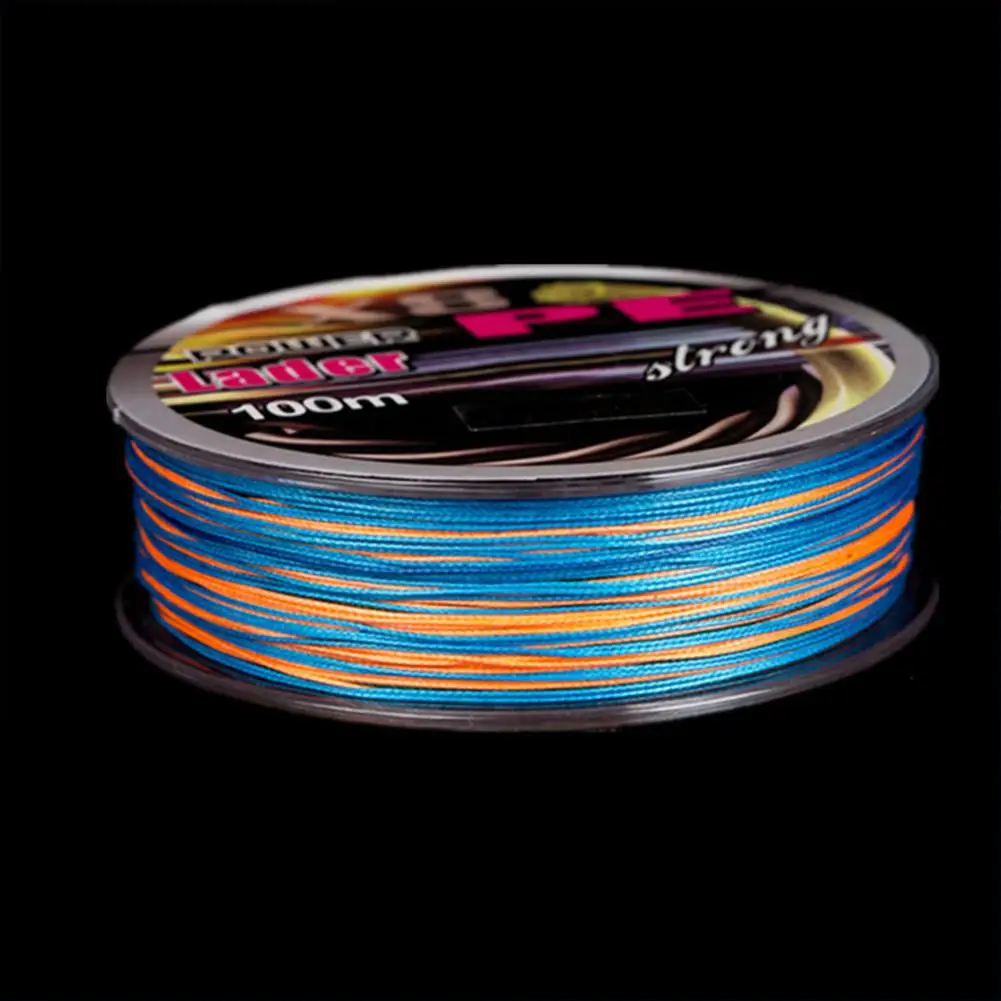 100 м/1 рулон, 8-нитевая разноцветная полиэтиленовая леска, суперпрочный рыболовный кабель для заброса на большие расстояния для морской рыбалки