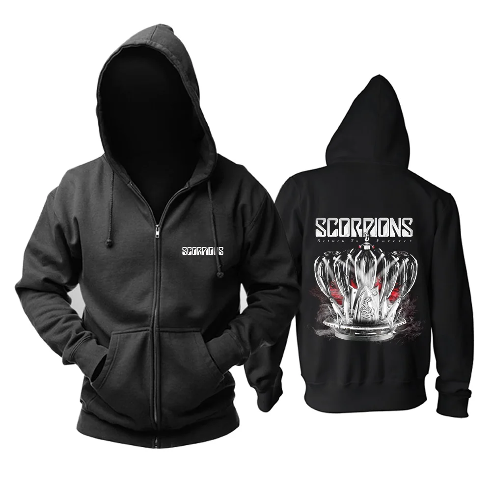 16 дизайнов Винтажных толстовок немецкой рок-группы Scorpions бренд heavy metal sudadera Толстовка на молнии Верхняя одежда скейтборд панк