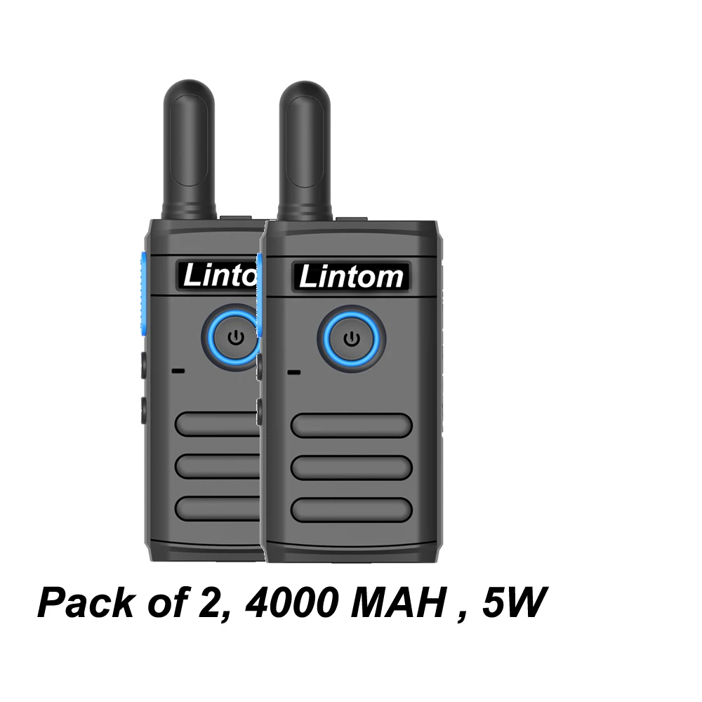 2023 Lintom 2 шт. перезаряжаемая портативная рация Двухстороннее радио UHF 16 Каналов Двухстороннее радио для Audlt (упаковка из 2 штук)