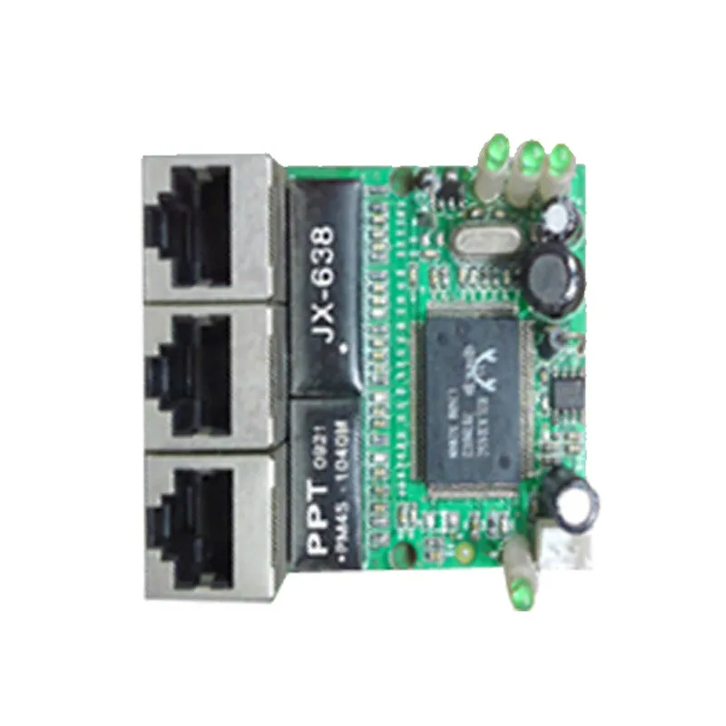 ANDDEAR-OEM компания-производитель прямых продаж Realtek chip RTL8306E mini 10/100 Мбит/с rj45 lan концентратор 3 порта ethernet коммутатор печатная плата