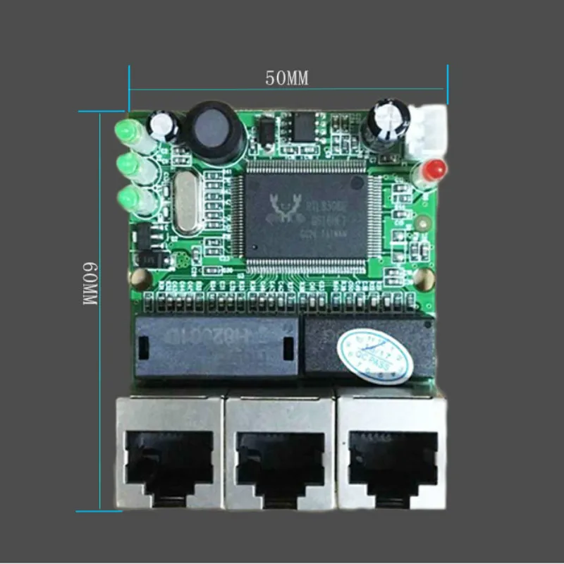 ANDDEAR-OEM компания-производитель прямых продаж Realtek chip RTL8306E mini 10/100 Мбит/с rj45 lan концентратор 3 порта ethernet коммутатор печатная плата