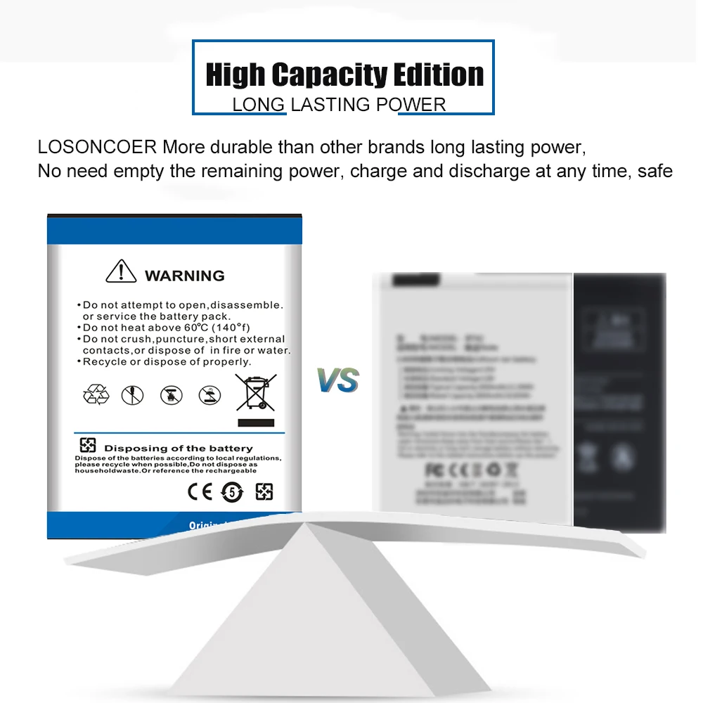 LOSONCOER 4800 мАч TLp040K7 Аккумулятор Batteria Batteria для Телефона Alcatel TLp040K7