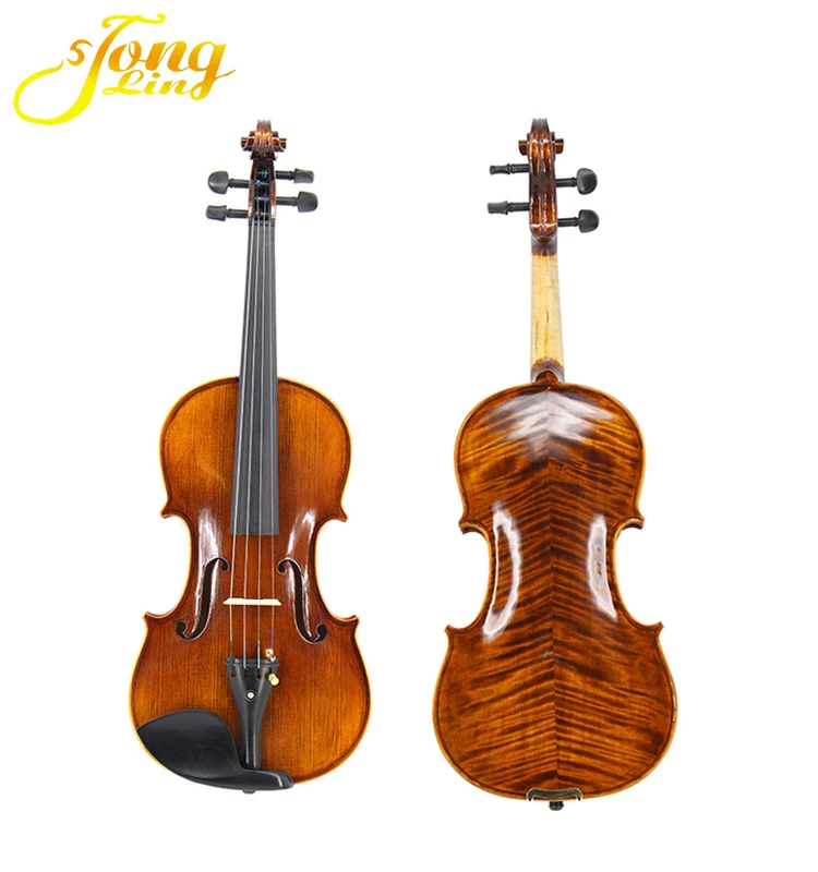 TL004-3 Высококачественная профессиональная скрипка хорошего натурального цвета Flamed Master 4/4