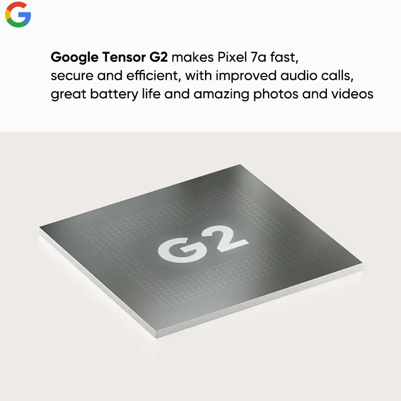 В наличии Google Pixel 7A - Google Tensor G2 Octa Core Android 13 64MP с двумя камерами Pixel 7a - Древесный уголь, Снег, Море