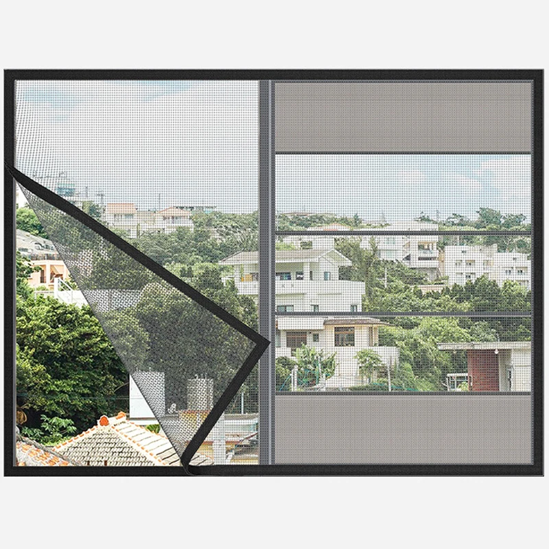 Волшебная самоклеящаяся сетка на окно, лето, нестандартный размер, москитная сетка, занавеска, москитные сетки для предотвращения комаров на окне