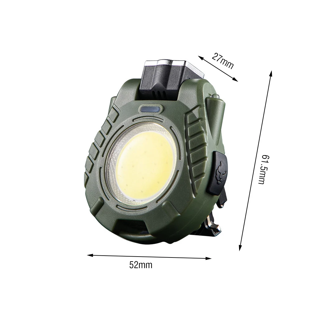 Многофункциональный светодиодный фонарик BORUiT, портативный рабочий светильник, зажим для крышки, USB-брелок, перезаряжаемый фонарик, небольшой светильник на открытом воздухе