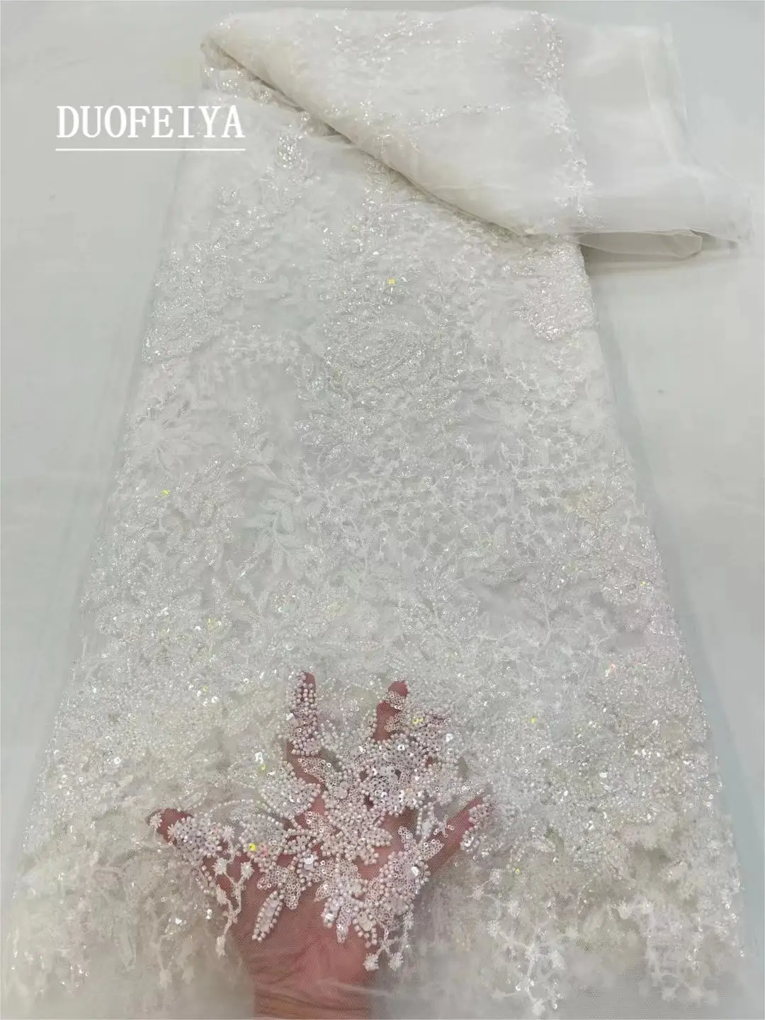 Новейшая высококачественная роскошная французская кружевная ткань с вышивкой для Жениха, 5 ярдов, Африканская Нигерийская ткань с блестками Для свадебного платья