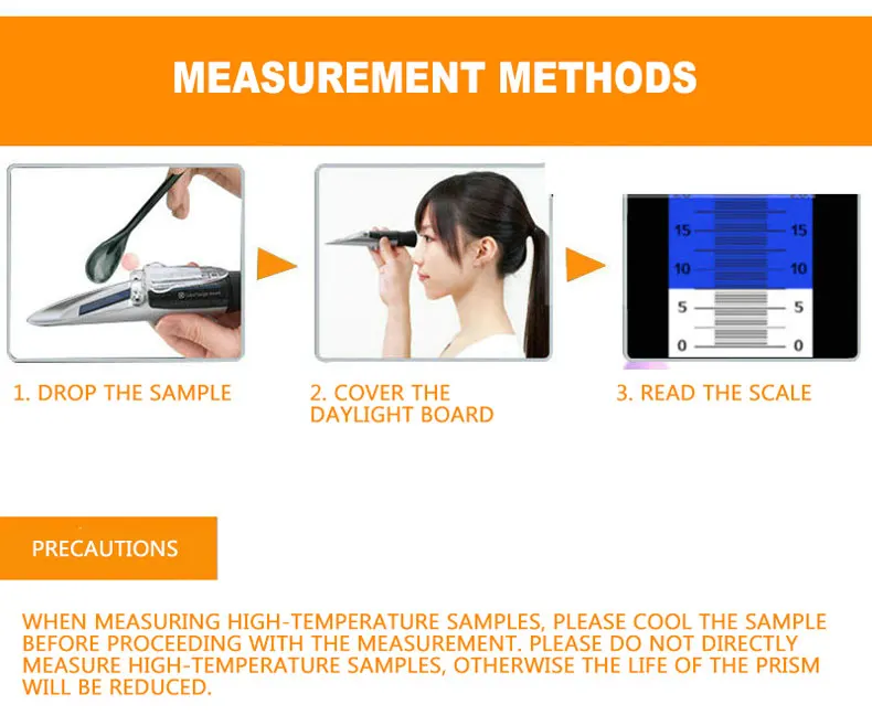 Рефрактометр для измерения концентрации сахара Ручной измеритель сахара MASTER-20 м/53 м Измеряет концентрацию фруктового сока