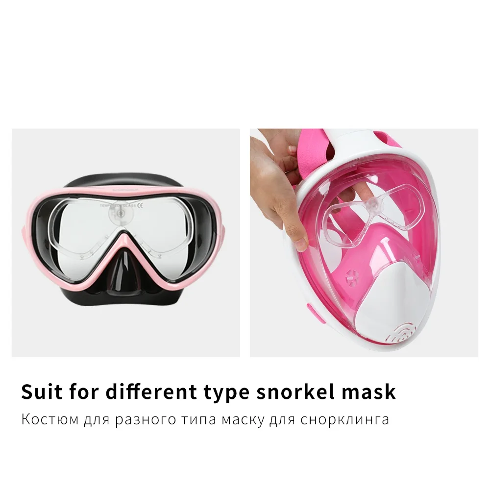 Съемная маска для дайвинга, линзы от близорукости для модели 4910 4100, профессиональная маска для плавания с аквалангом и трубкой, очки для подводной охоты